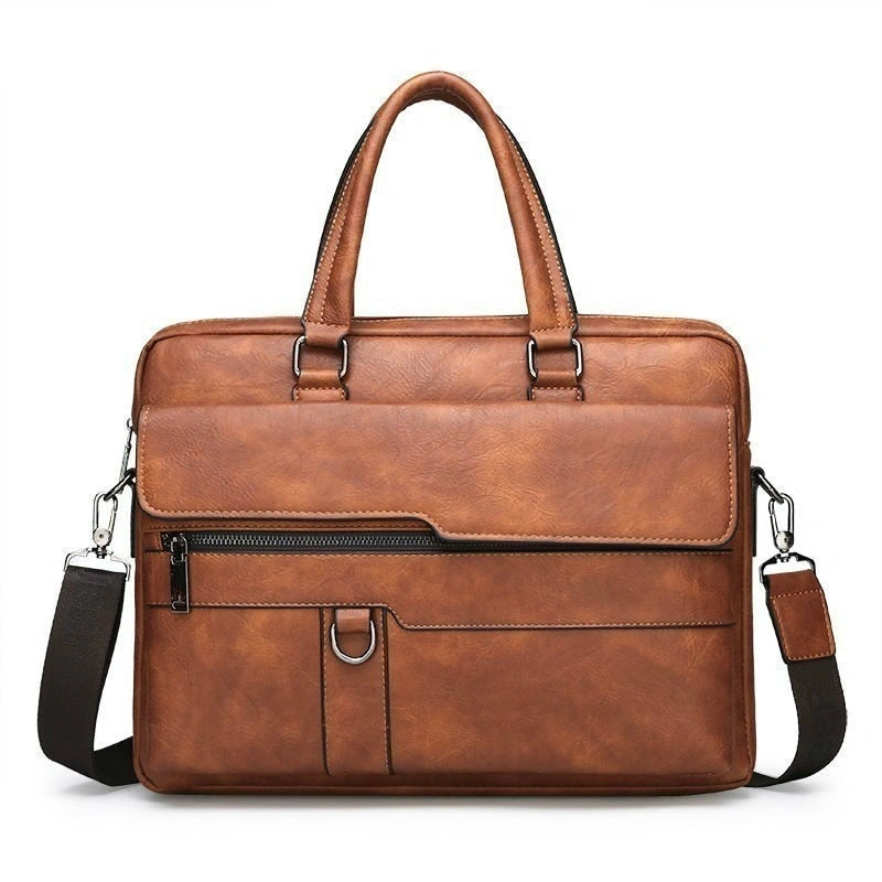 “West Louis™ Exclusive Design Split Leather Briefcase” -> “Anseo – Rugadh Ríoga: Leabhar-Beos Fhula West Louis™” (Anseo – Noble Craft: West Louis™ Split Leather Briefcase)