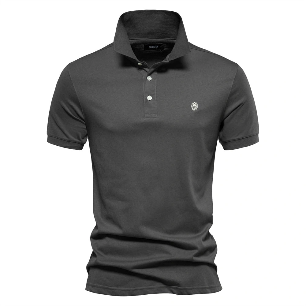 West Louis™ Léine Polo Bróidnithe Cadáis 100% - Foirfe don Gheimhreadh agus don Samhradh!